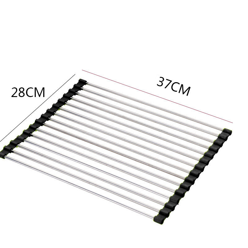 Space-Saving Sink Dish Rack for Neat Kitchen Organization