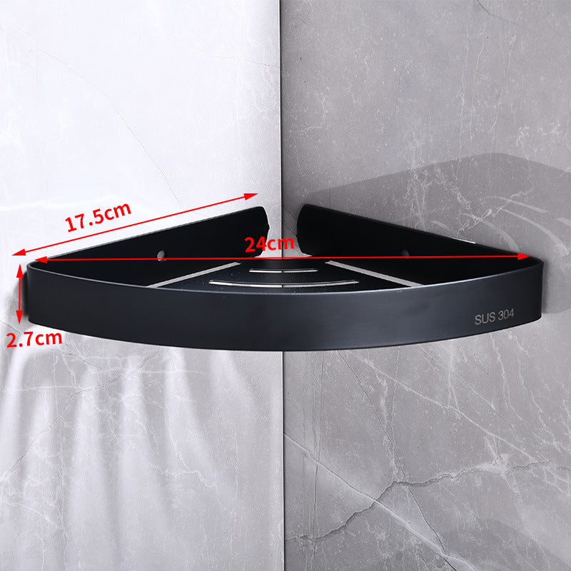 Punch-Free Bathroom Corner Shelf for Simple Organization
