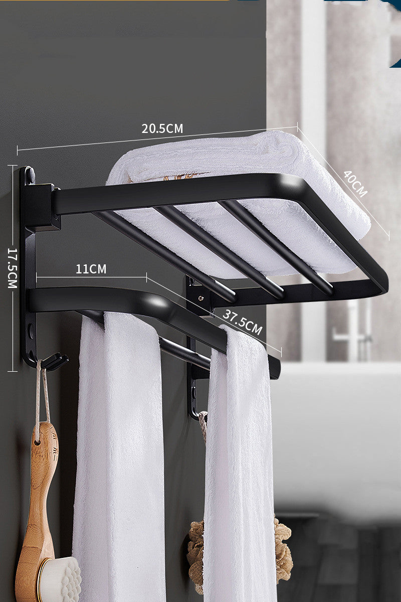 Wall-Mounted Towel Rack for Easy, Drill-Free Bathroom Storage