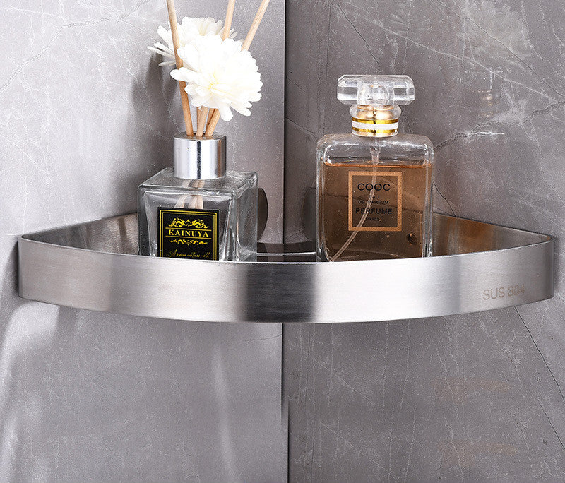 Punch-Free Bathroom Corner Shelf for Simple Organization