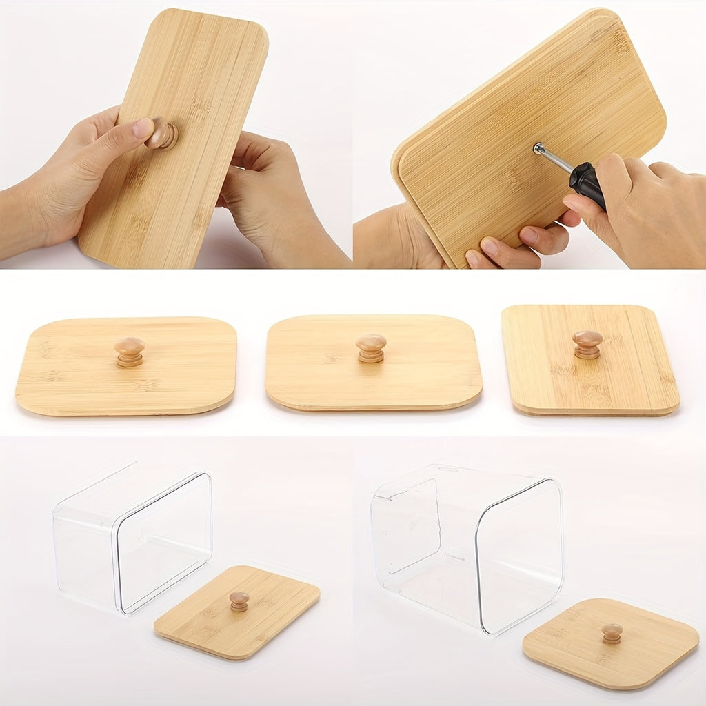 3-Pack Clear Laundry Organizers with Lids and Labels